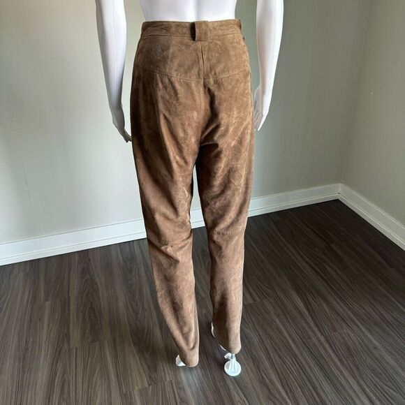 Vintage Linda Allard Ellen Tracy Brown Suede Pants - Picture 4 of 8
